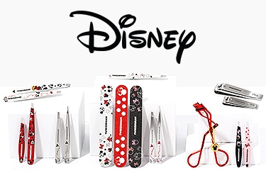 Tweezerman and Disney full collection with Disney themed tweezers, nail files, nail clippers, and eyelash curler. 